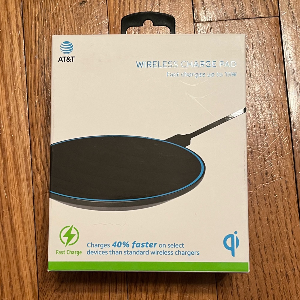 AT&T Wireless Charge Pad - Black and Blue